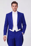 Traje de baile de graduación Black Peak Single Chest de 3 piezas