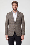 Chaqueta americana americana de hombre con solapa con muescas de café