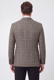 Chaqueta americana americana de hombre con solapa con muescas de café