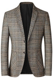 Chaqueta americana americana de hombre con solapa con muescas de café