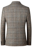Chaqueta americana americana de hombre con solapa con muescas de café