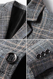 Chaqueta americana americana de hombre con solapa con muescas de café