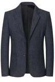 Chaqueta americana de graduación de hombre de solapélago con solapa azul marino