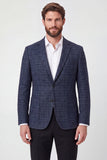 Chaqueta americana de graduación de hombre de solapélago con solapa azul marino