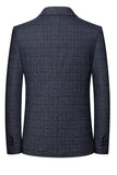 Chaqueta americana de graduación de hombre de solapélago con solapa azul marino