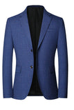 Chaqueta americana azul de solapa con muesca y cruz azul