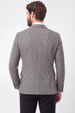 Blazer negro de hombre con solapa cruzada y muesca