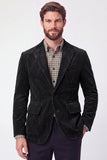 Chaqueta americana marrón de solapa de solapa de un solo pecho