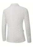 Chaqueta de solapa blanca de un botón para hombre de graduación