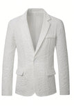 Chaqueta de solapa blanca de un botón para hombre de graduación