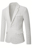 Chaqueta de solapa blanca de un botón para hombre de graduación