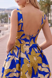 Vestido de bienvenida corto, corto de bienvenida Jacquard con escote bateau y burbuja, dobladillo fruncido en línea A