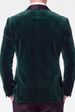 Trajes de baile de fin de curso de dos piezas de terciopelo chalado de dos piezas para hombres de dos piezas y cruzados