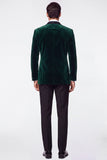 Trajes de graduación de fin de curso de dos piezas de solapa de terciopelo con punta de dos piezas