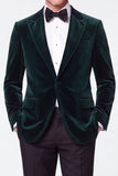 Trajes de graduación de hombre de terciopelo de un solo pecho de dos piezas burdeos