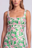 Vestido de Bodycon Mini Homecon Bodycon con perlas florales azul claro y abertura