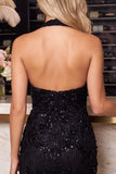 Vestido corto de bienvenida corto de bienvenida de Bodycon Bodycon Azul Celeste Floral con Cuentas