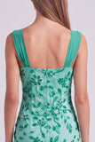 Vestido corto de bienvenida azul cielo con cuentas y flores, vestido corto de bienvenida con lentejuelas