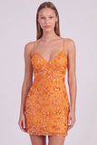 Vestido corto de bienvenida corto con lentejuelas con cuentas florales rosas y encaje en la espalda