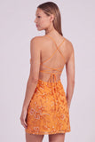 Vestido corto de bienvenida corto con lentejuelas con cuentas florales rosas y encaje en la espalda