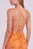 Vestido corto de bienvenida corto con lentejuelas con cuentas florales rosas y encaje en la espalda