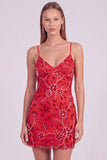 Vestido corto de bienvenida corto con lentejuelas con cuentas florales rosas y encaje en la espalda