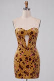 Corsé Corsé Amarillo Jengibre Bodycon Tirantes Sin tirantes Vestido Corvo de Bienvenida a Casa