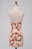 Vestido de bienvenida a casa con estampado de terciopelo floral y cortesía con tirantes y ojal de cerradura