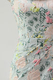 Vestido largo de madre de la novia, vestido largo de jacquard floral floral descubierto