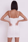 Vestido blanco blanco corto corto blanco Bodycon Bodycon Sweetheart