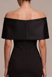Vestido largo de satén con funda negra