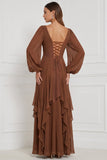 Espresso A-Line, mangas abullonadas Maxi con volantes