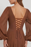 Espresso A-Line, mangas abullonadas Maxi con volantes