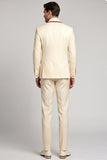Trajes de baile de dos piezas cruzados con solapa doble cruzado Ivory Peak