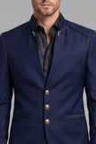 Saco de graduación masculino de chicos de un solo botonadura y pecho simple