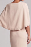 Camisa larga de Madre de la Novia con Camisa de Sirena Champán y Vestido Largo de Madre de la Novia