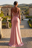 Corsé con limão sirena y vestido largo de graduación con abertura