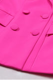 Solapa de pico rosa intenso 3 piezas Trajes de fiesta para mujer