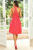 Cargar imagen en el visor de la galería, Red Button Polka Dots 1950s Pin Up Dress