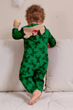 Pijama de una pieza navideño a juego con estampado de alce