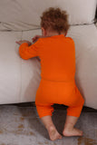 Conjunto de pijama familiar de calabaza naranja de Halloween