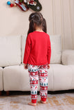 Conjunto de pijama familiar navideño rojo a juego