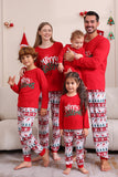 Conjunto de pijama familiar navideño rojo a juego