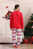 Conjunto de pijama familiar navideño rojo a juego