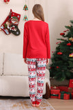 Conjunto de pijama familiar navideño rojo a juego