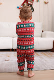 Conjunto de pijama familiar navideño verde oscuro a juego