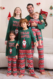 Conjunto de pijama familiar navideño verde oscuro a juego