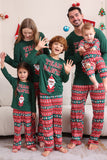 Conjunto de pijama familiar navideño verde oscuro a juego