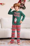 Conjunto de pijama familiar navideño verde oscuro a juego