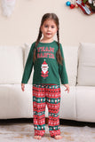 Conjunto de pijama familiar navideño verde oscuro a juego